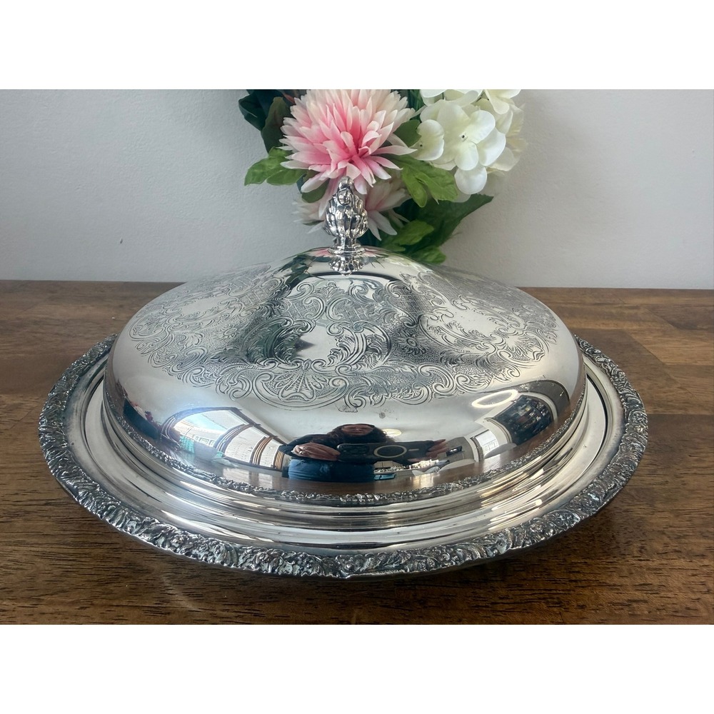 Vintage‎ Primrose Plate EP Copper Covered Serving Dish Dome Silver Plated Canada